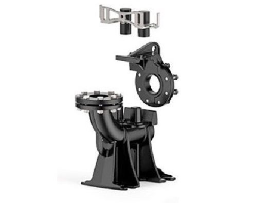 Комплект вертикальных опорных колен фекальных насосов VXC4 MC4 /80 (DN100) в Воронеже 
